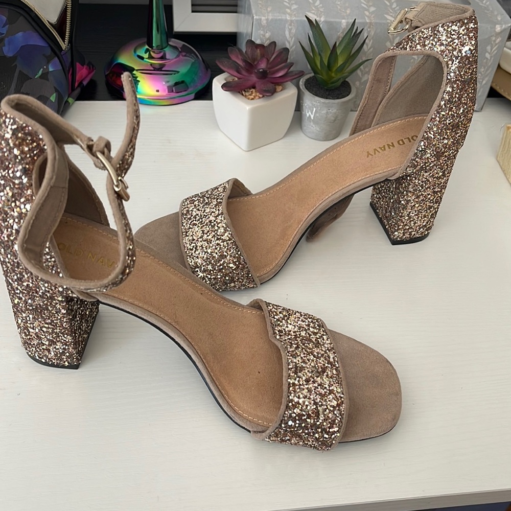COPY - Size 8 glitter block heels